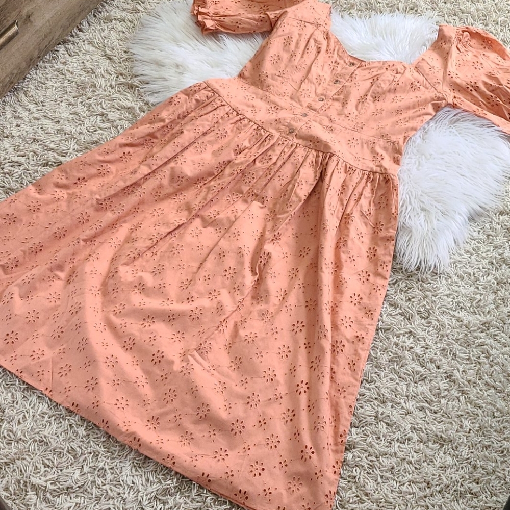 Embroidery Cotton Midi Dress, 12 - Picture 14 of 15